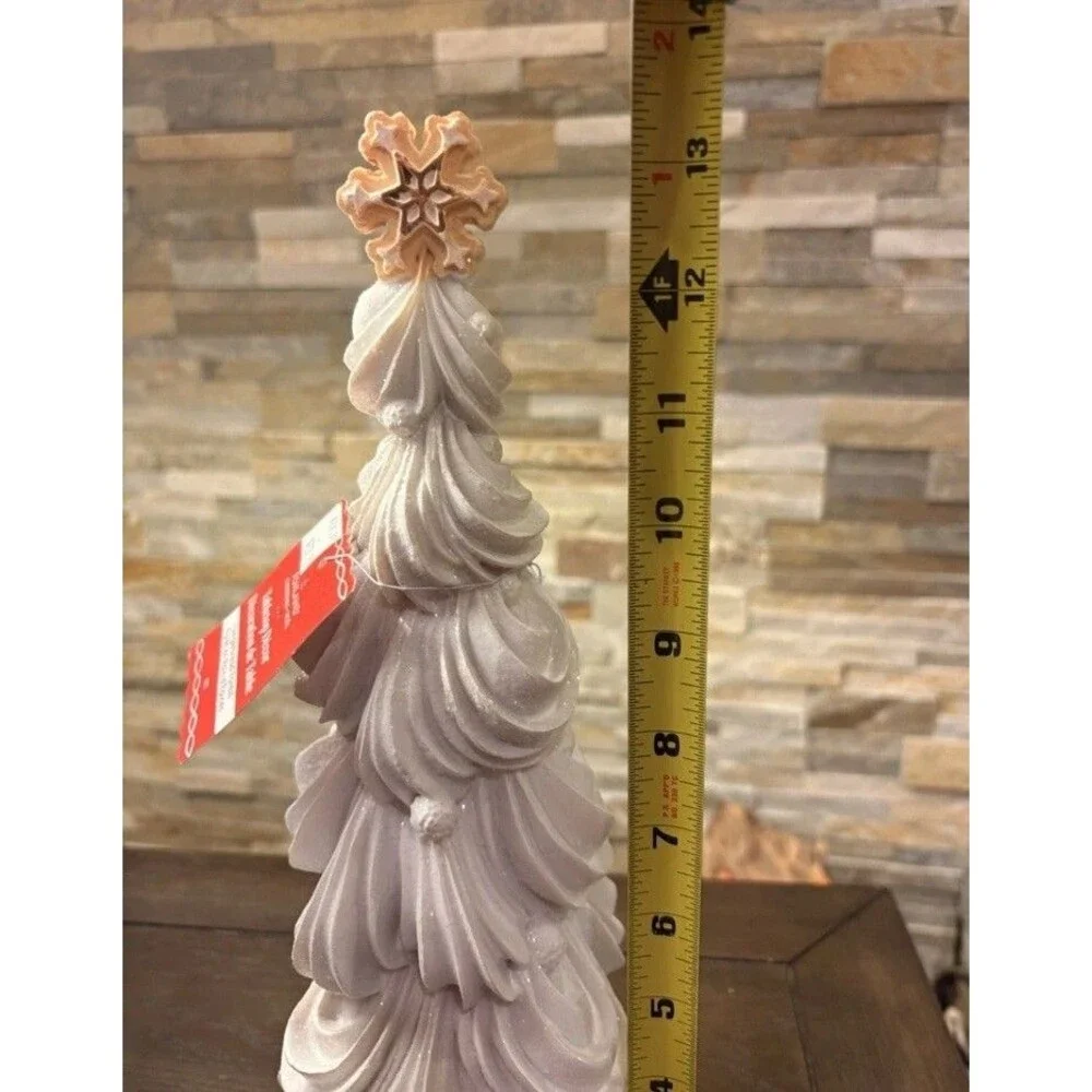 Ashland Christmas Tabletop Gingerbread Themed Decorated Tree White Plastic 13in